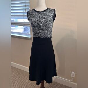 Karl Lagerfeld Black and White Knit Women’s Dress - Size XS